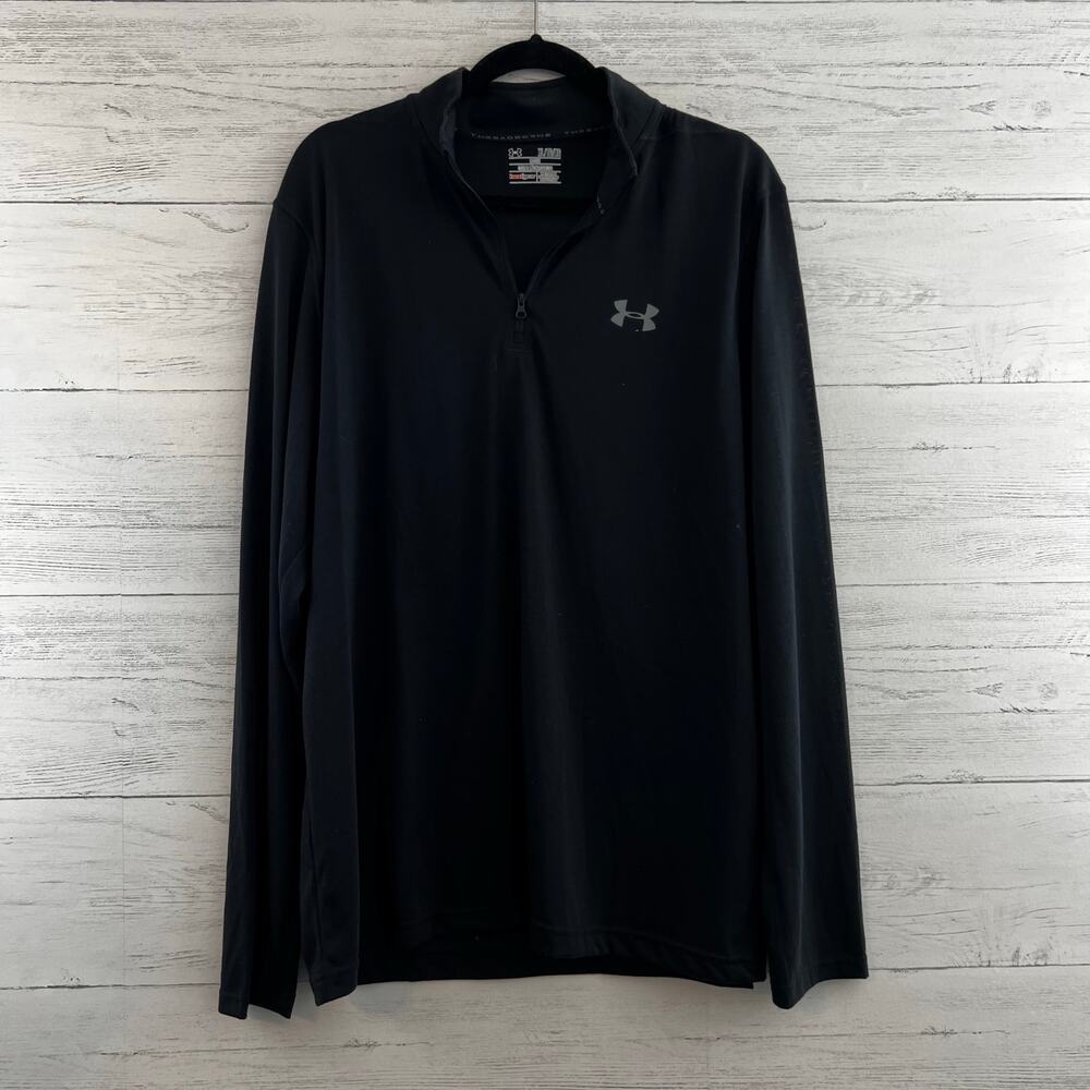 Under Armour Black Long Sleeve Heatgear Quarter Zip Soze‎ XL